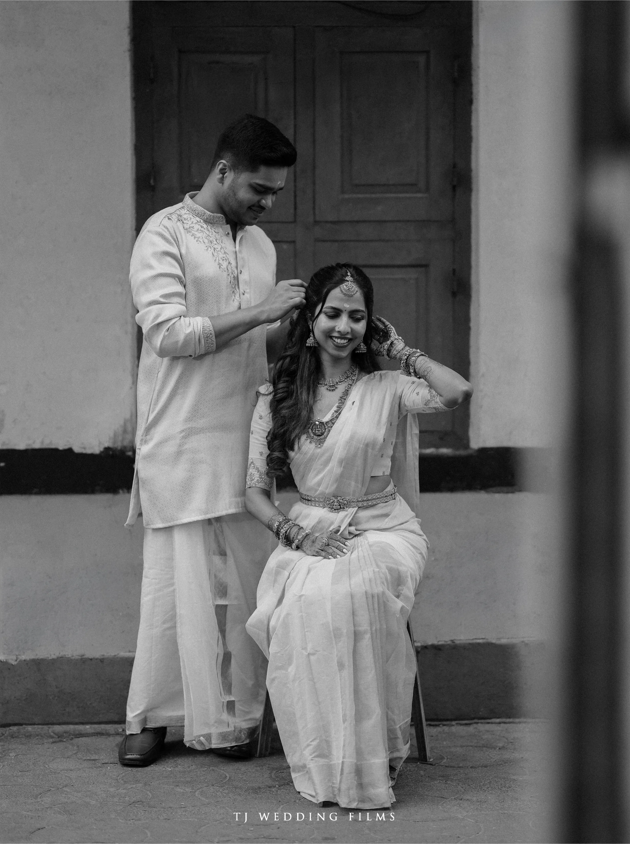 A cinematic wedding moment
