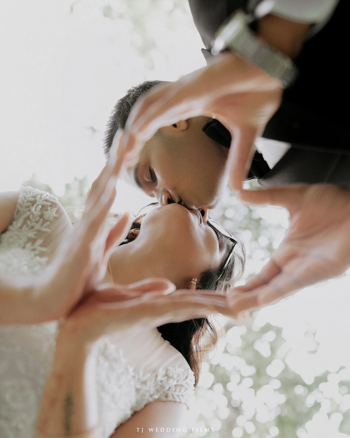 A couple celebrating their wedding day